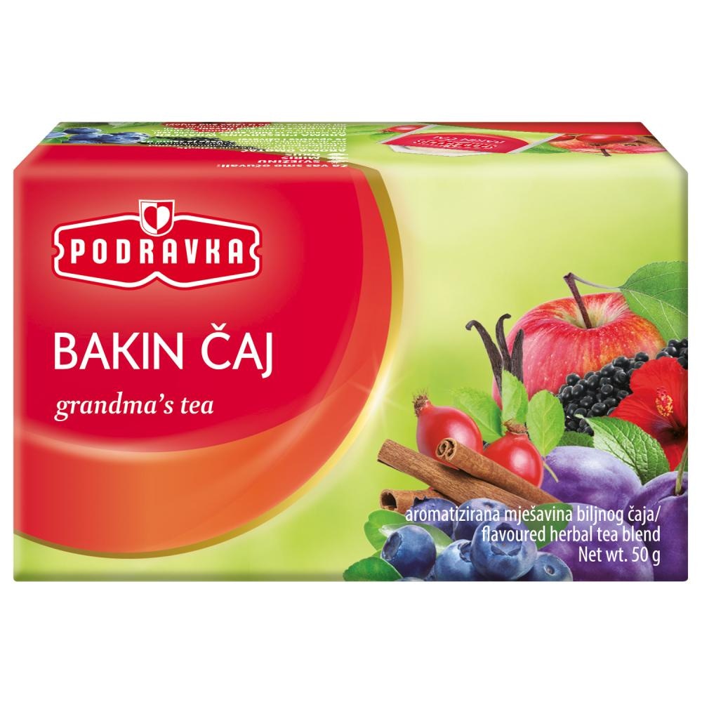 Podravka Bakin voćni čaj 50 g - Akcija u trgovini Bakmaz