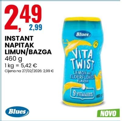 Instant napitak limun/bazga Vita Twist Blues 460 g - Akcija u trgovini Eurospin