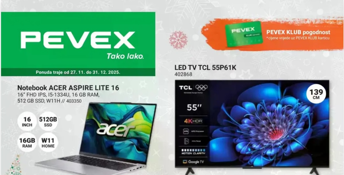 Pevex katalog Prosinac od 27.11. do 31.12.2025