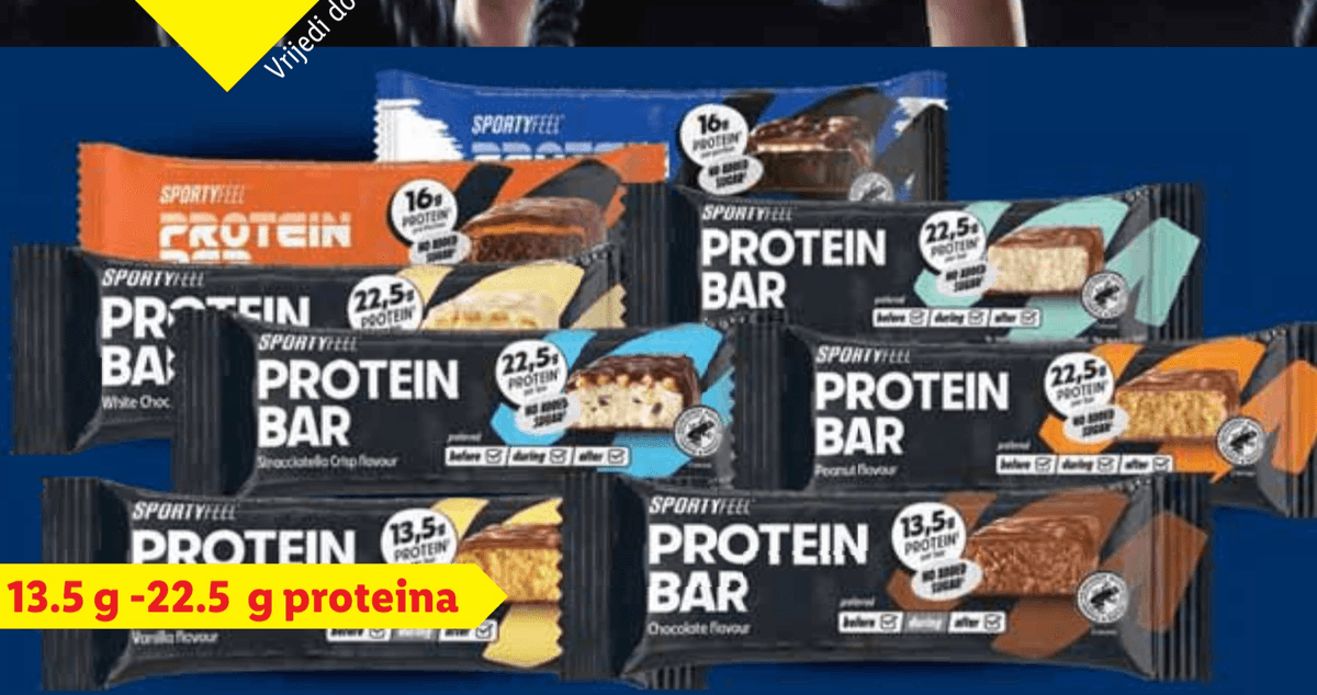 Sportyfeel proteinske pločice - Akcija u trgovini Lidl