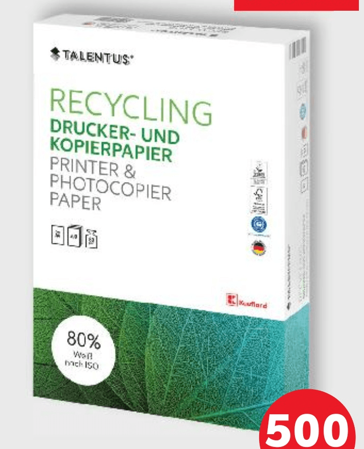 Talentus Fotokopirni papir 500 listova - Akcija u trgovini Kaufland