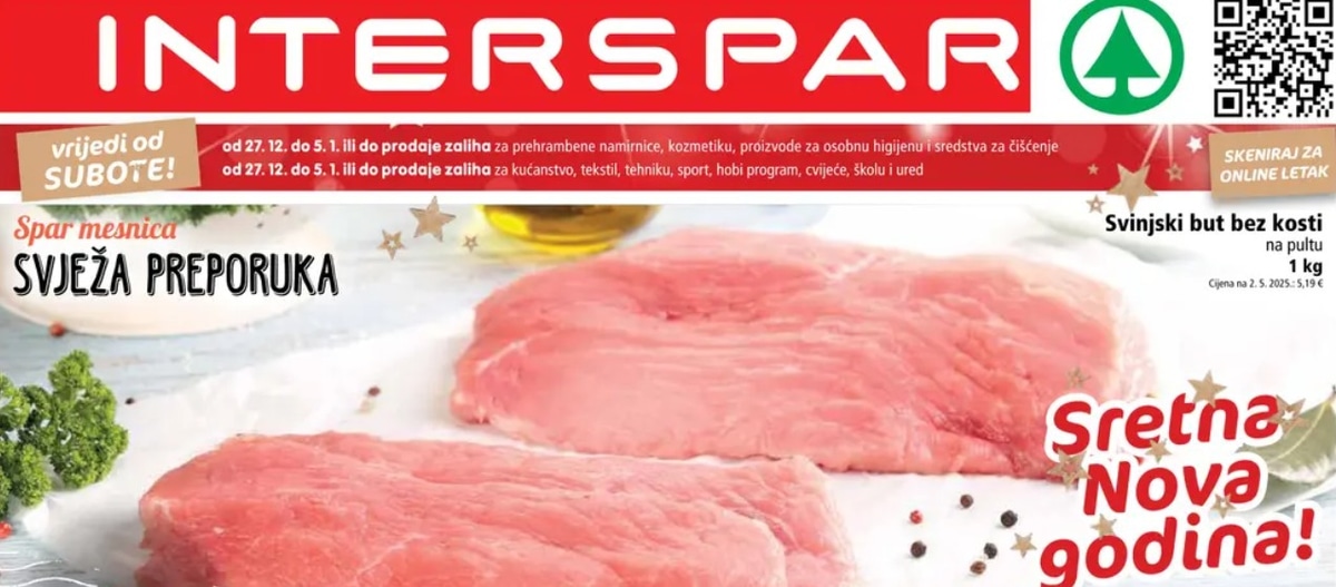 Interspar katalog Akcijska ponuda od 27.12. do 05.01.2026