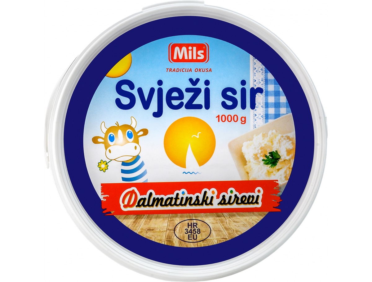 Mils, Dalmatinski sirevi Svježi sir 1000 g - Akcija u trgovini Tommy