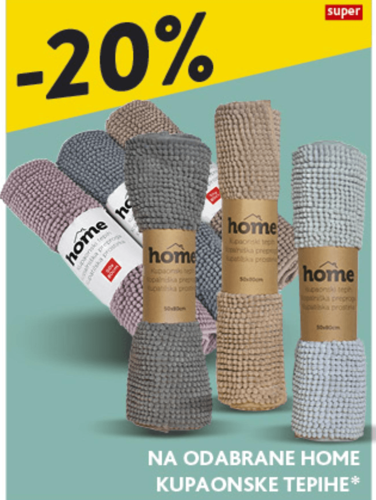 Odabrani Home kupaonski tepisi - Akcija u trgovini Konzum