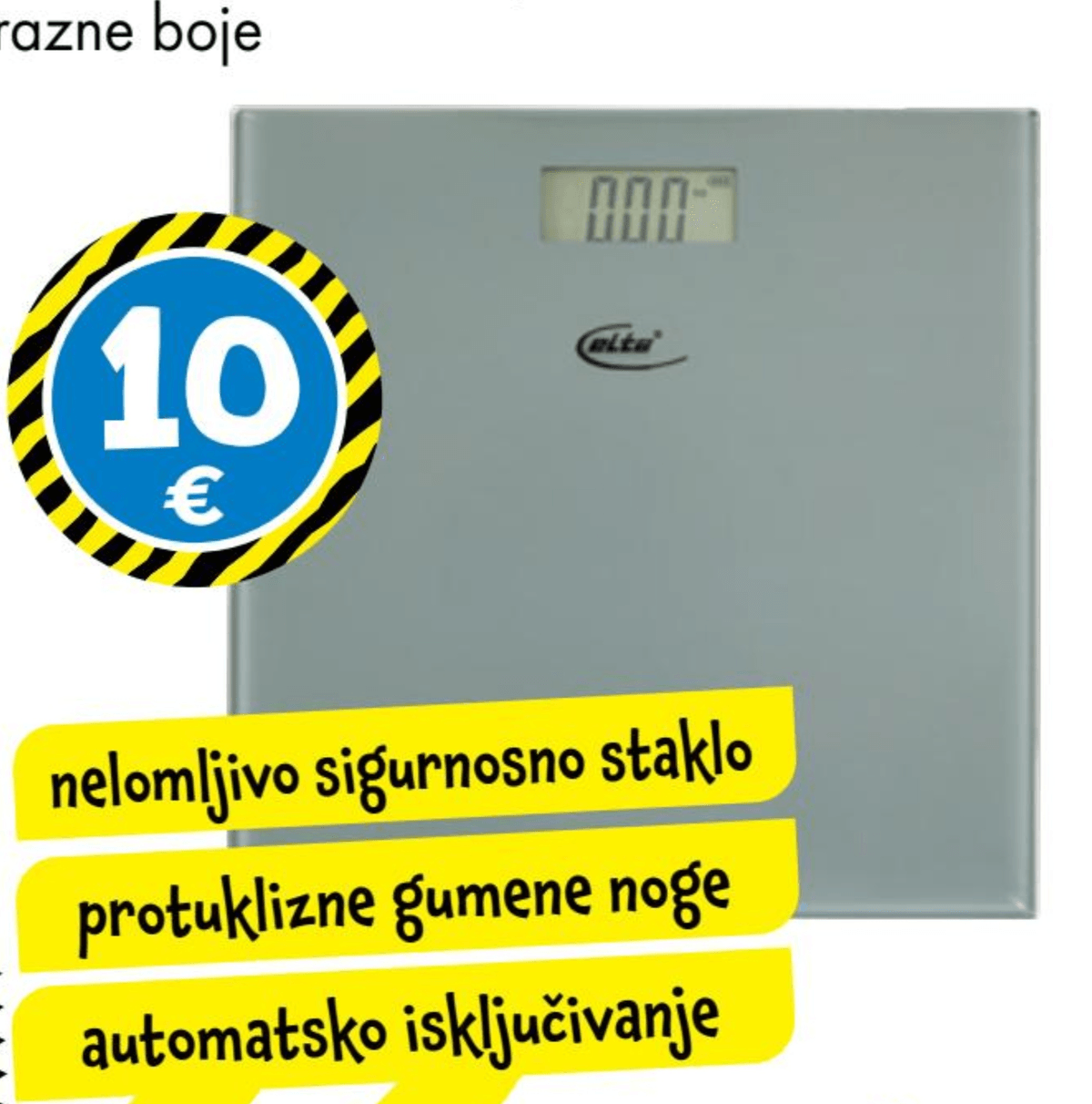 Kupaonska vaga elta - Akcija u trgovini Tedi