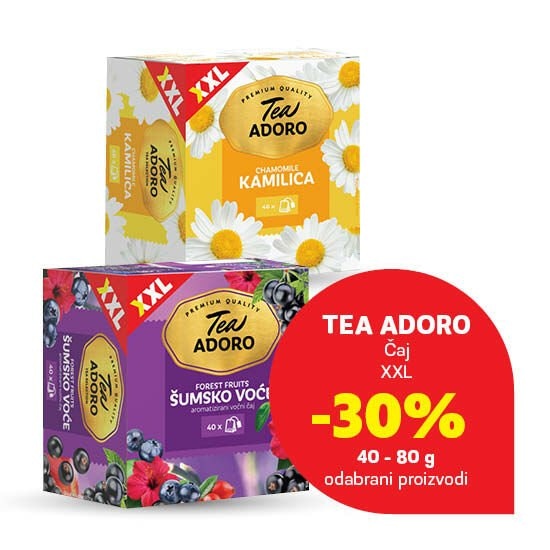 Tea Adoro Čaj 20 - 80 g - Akcija u trgovini Plodine