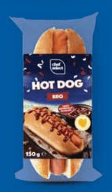 CHEF SELECT Hot dog 150 g - Akcija u trgovini Lidl