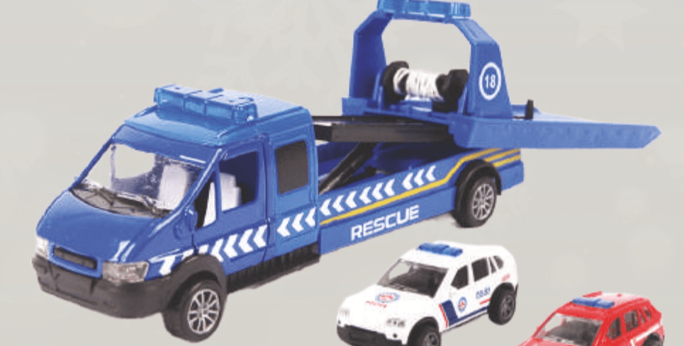 Kamion za vuču i policijski auto 1 set RESCUE - Akcija u trgovini Tommy