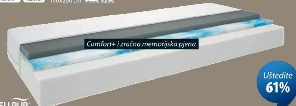 WELLPUR KVITA madrac 80x200 cm - Akcija u trgovini Jysk