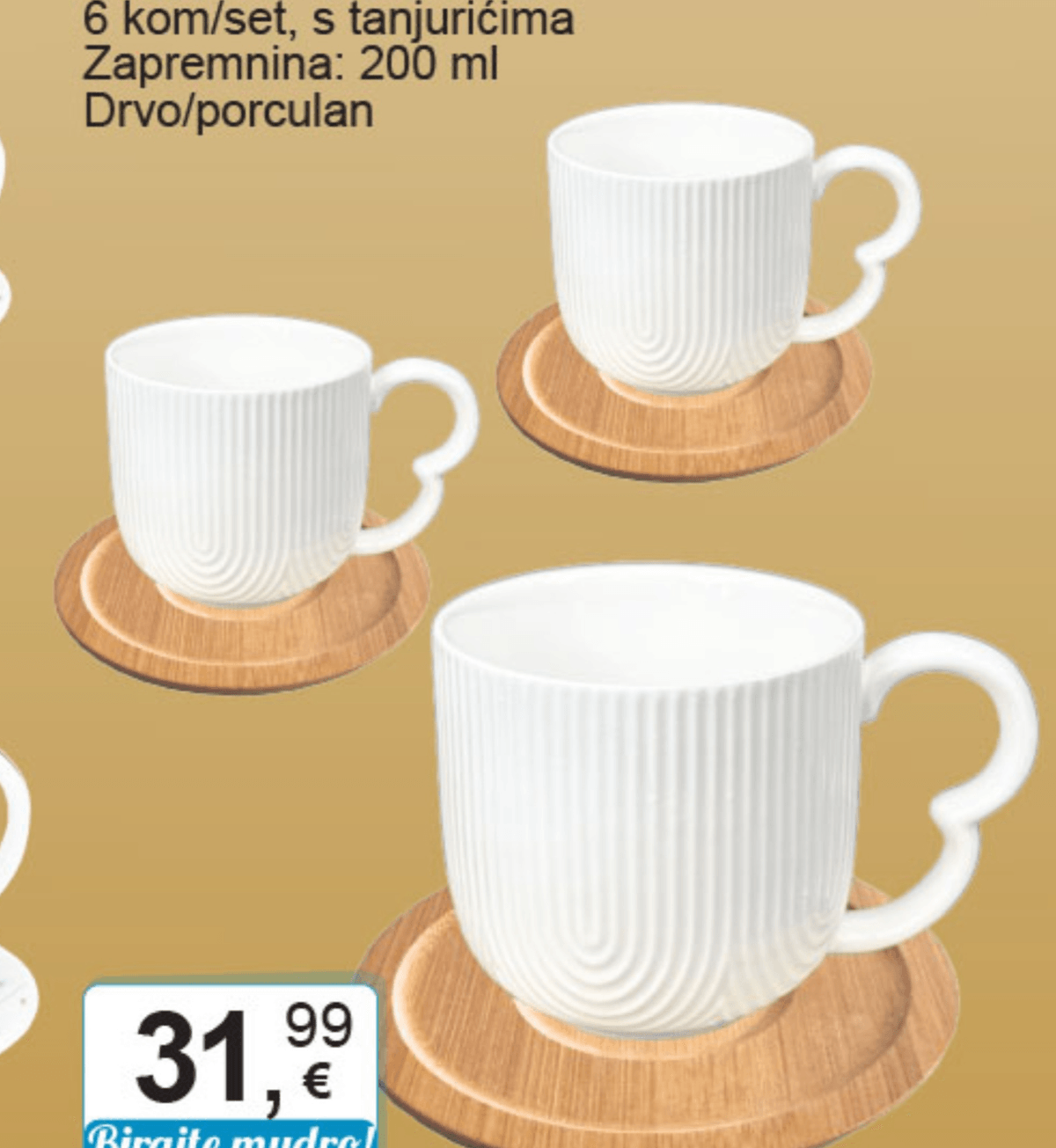 Set šalica 6 kom/set - Akcija u trgovini KTC