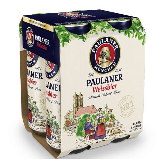 Paulaner Svijetlo pivo Munchner ili Weissbier 4x 0,5 l - Akcija u trgovini Plodine