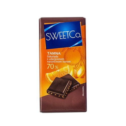 Sweet Co. Čokolada s narančinom korom 100 g - Akcija u trgovini Studenac