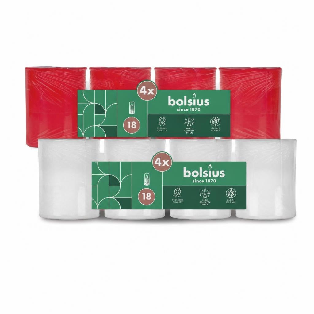 Bolsius uložak mali crveni, bijeli 4/1 Akcija u trgovini Konzum