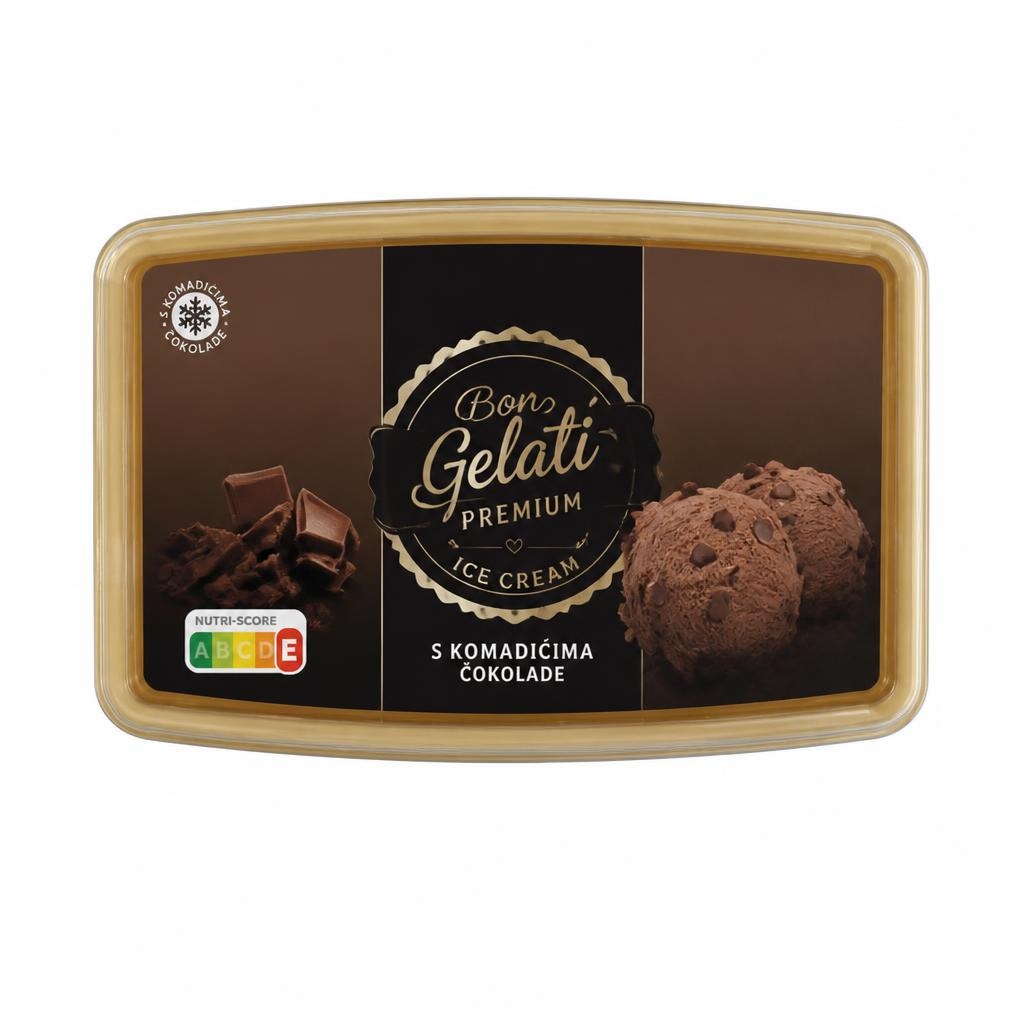 Bon Gelati sladoled s komadićima čokolade 1 l Akcija u trgovini Lidl