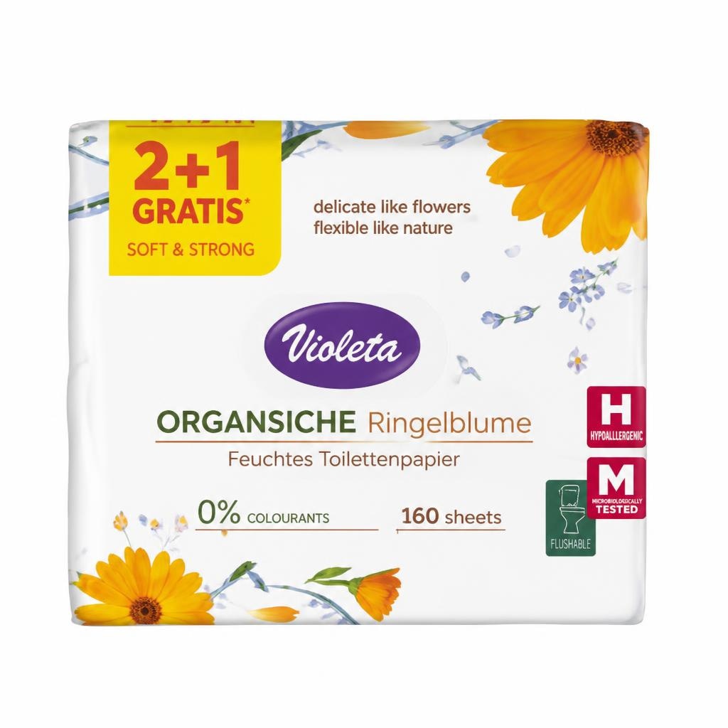 Violeta vlažni toaletni papir 2 + 1 gratis Akcija u trgovini Tommy