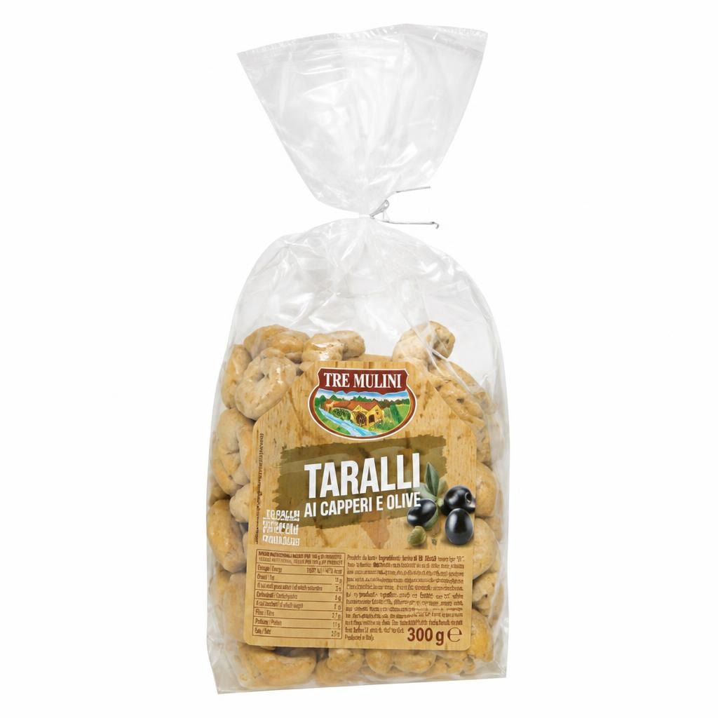 Taralli kapare i masline 300 g Tre Mulini - Akcija u trgovini Eurospin