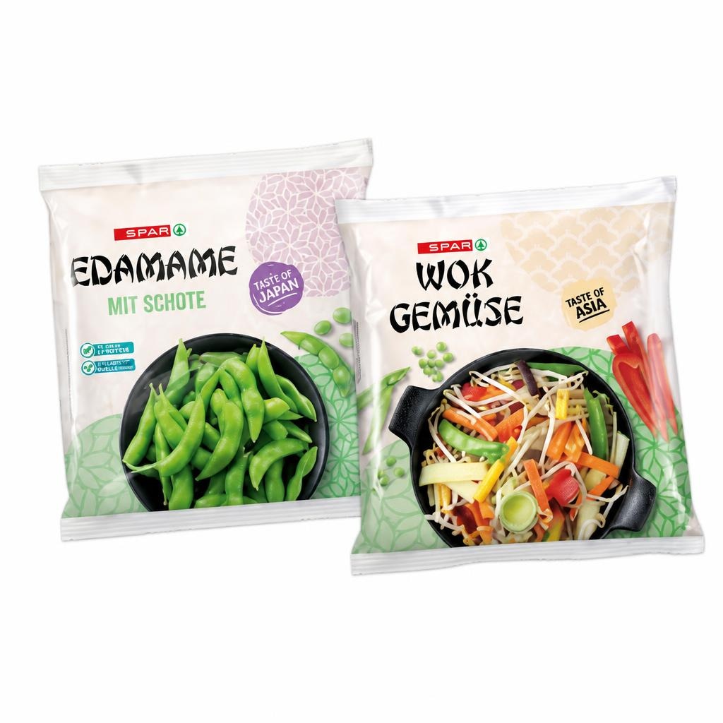 Odabrani Spar Asia Edamame ili Wok mix od 300 g do 750 g - Akcija u trgovini Spar