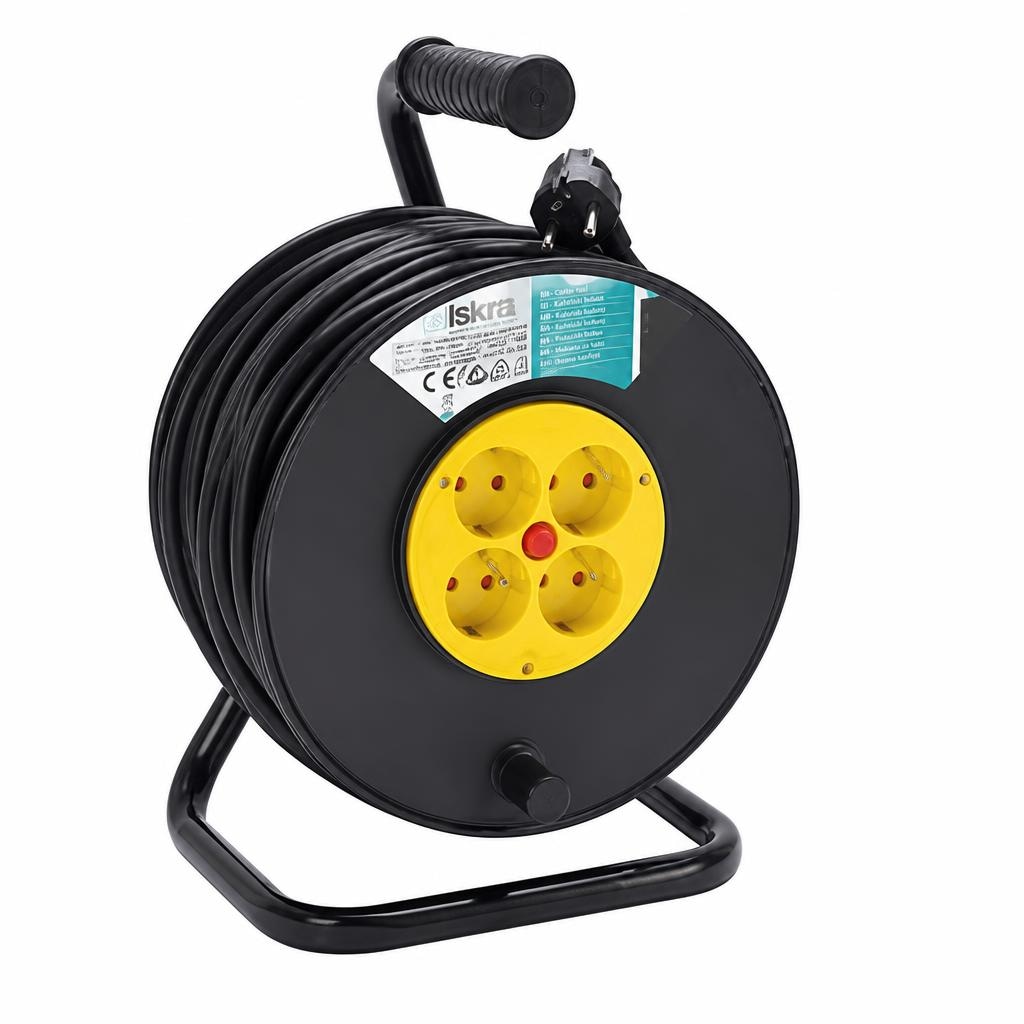 Produžni kabel na namatanje Iskra KR-4S-25m 25 m - Akcija u trgovini KTC