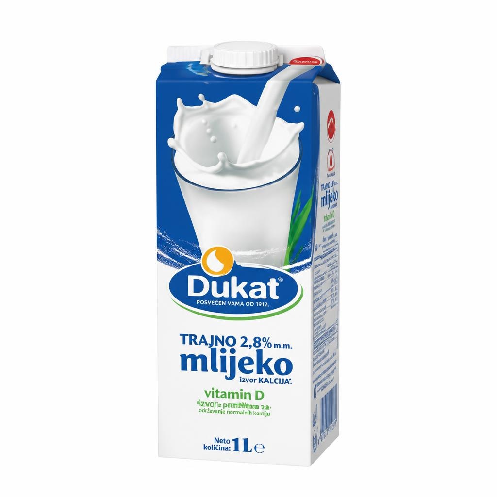 Dukat Trajno mlijeko 1 L Akcija u trgovini Tommy