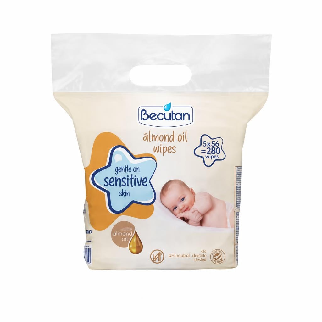 Becutan Vlažne maramice za bebe 5x56 kom Akcija u trgovini Bipa