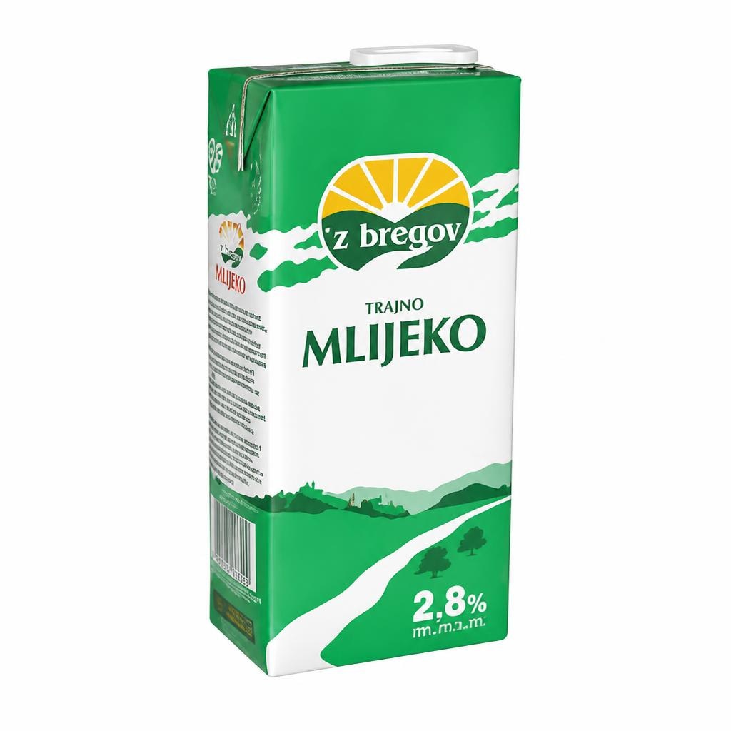 'Z Bregov Trajno mlijeko 1 l Vindija Akcija u trgovini Plodine