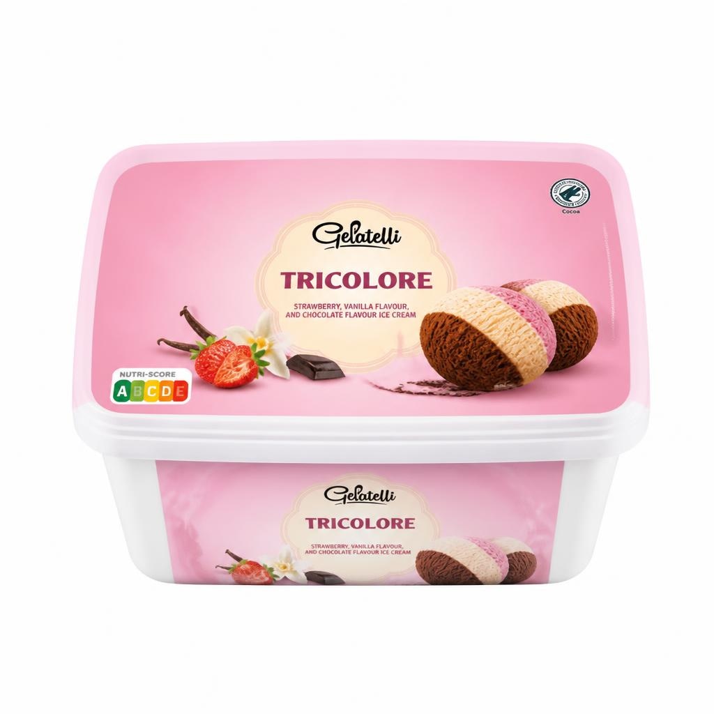 Gelatelli Sladoled Tricolore 2500 ml Akcija u trgovini Lidl