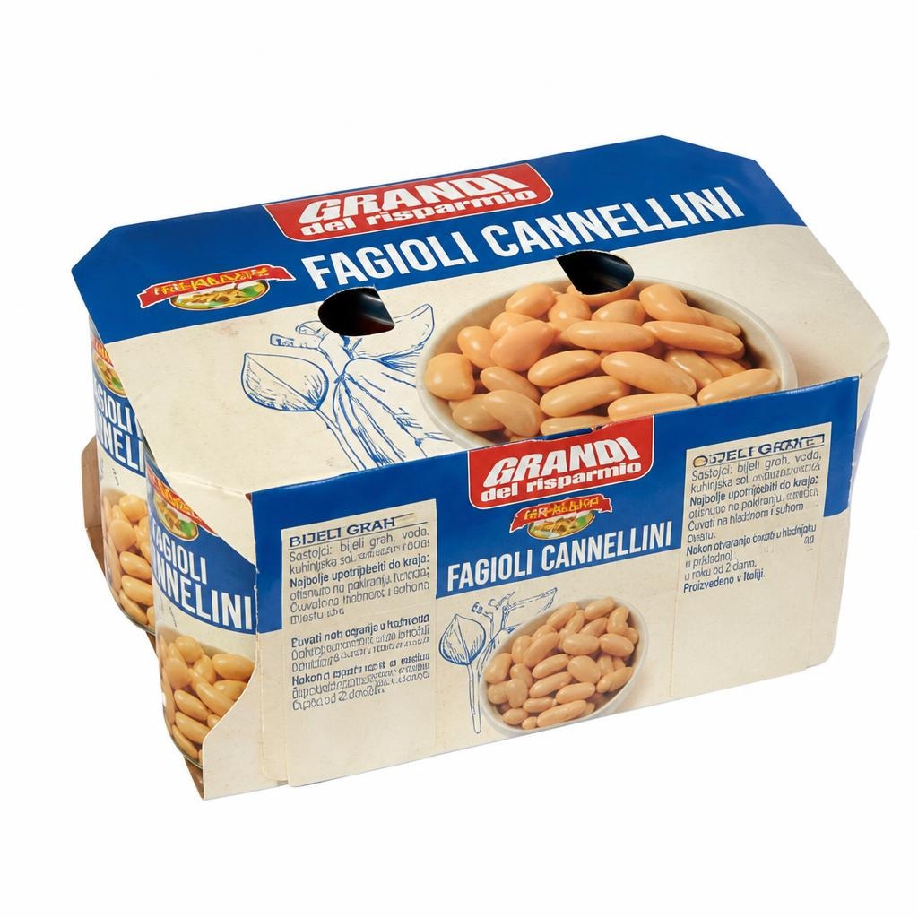 Bijeli grah Fagioli Cannellini 6 x 240 g Grandi del risparmio - Akcija u trgovini Eurospin