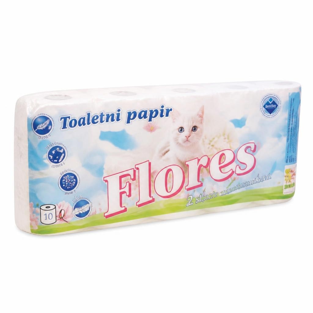 Flores toaletni papir 3-sl., 10/1 Akcija u trgovini Trgovina Krk