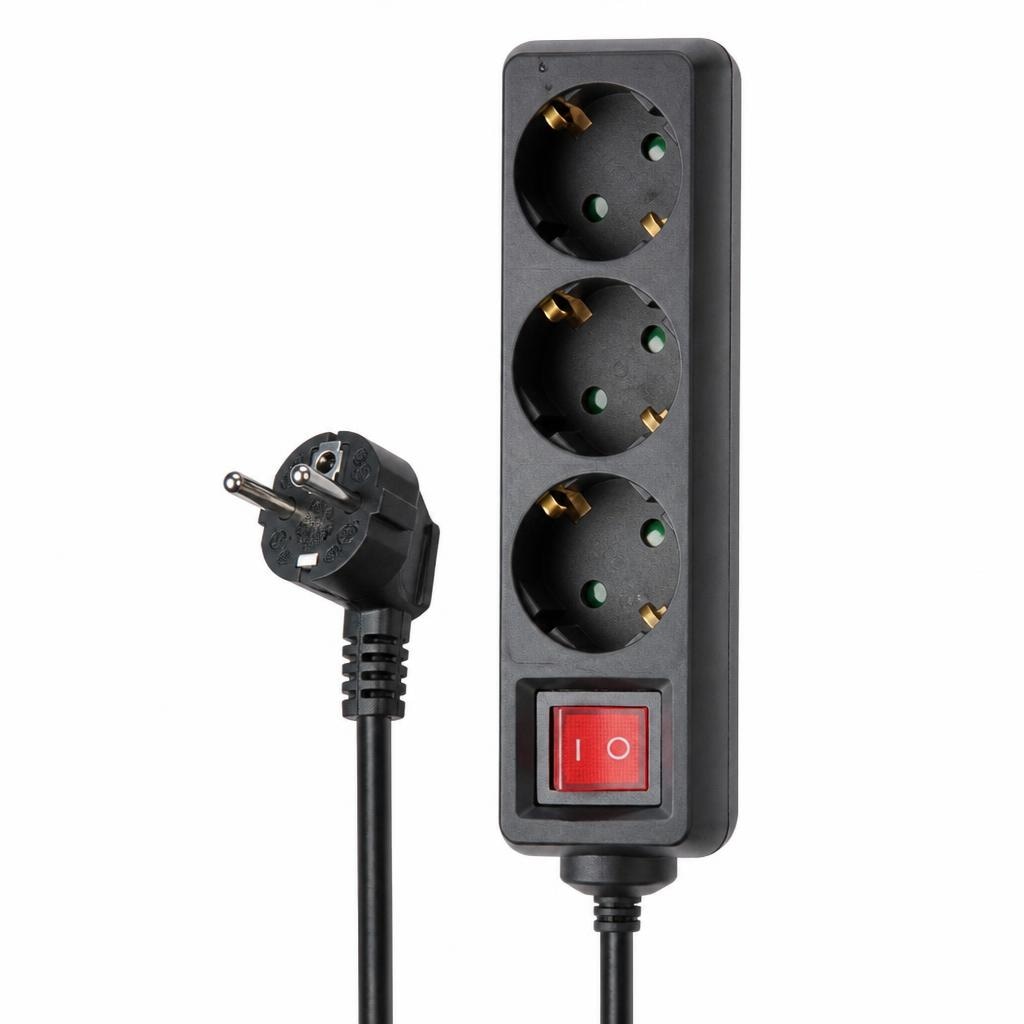Produžni kabel 3 utičnice, duljina kabela 1,4 m Akcija u trgovini Merkury