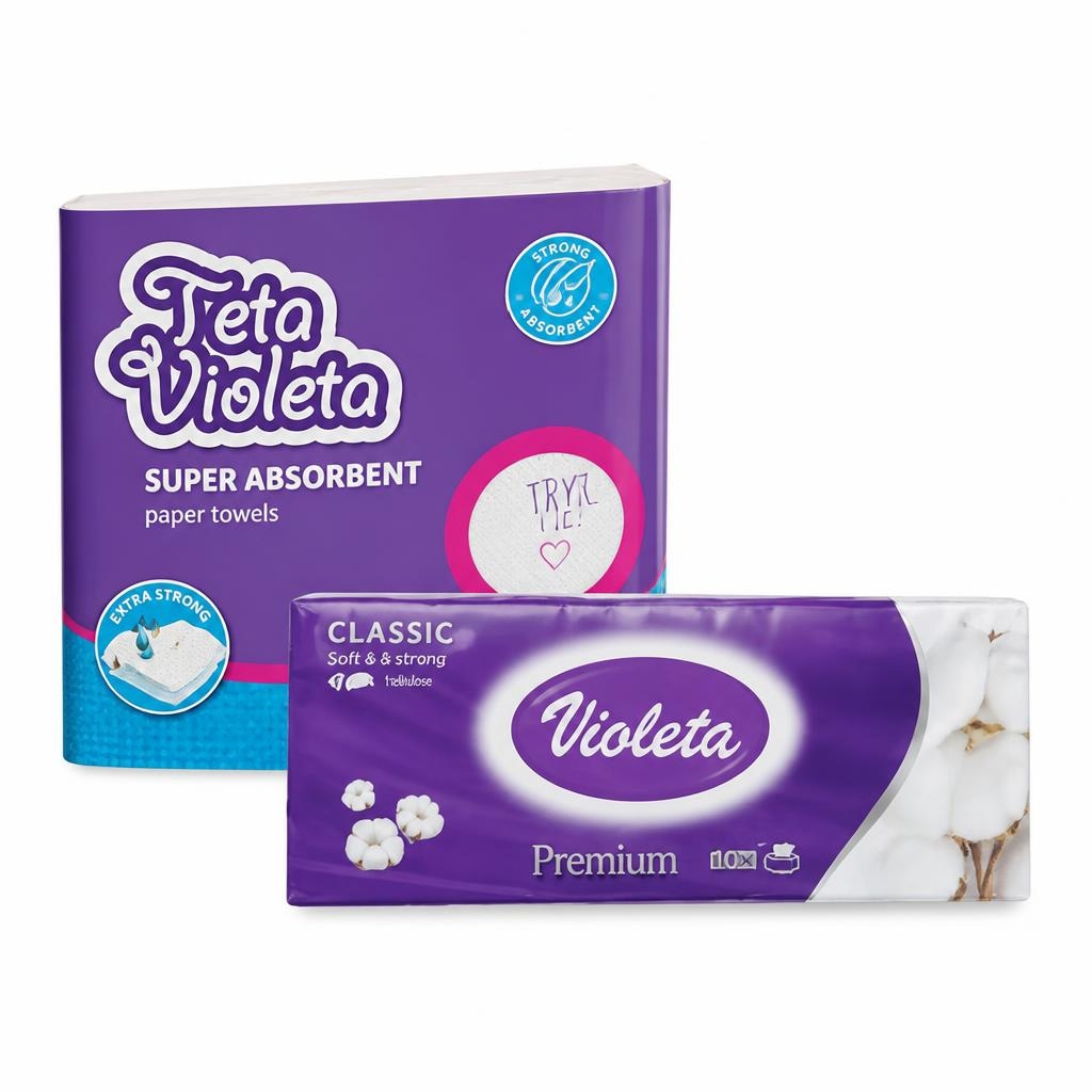 Papirnati ručnici i maramice Violeta Akcija u trgovini Plodine
