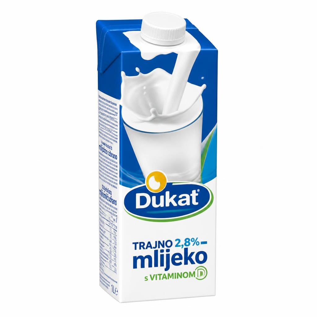 Trajno mlijeko Dukat 1 l Akcija u trgovini Boso