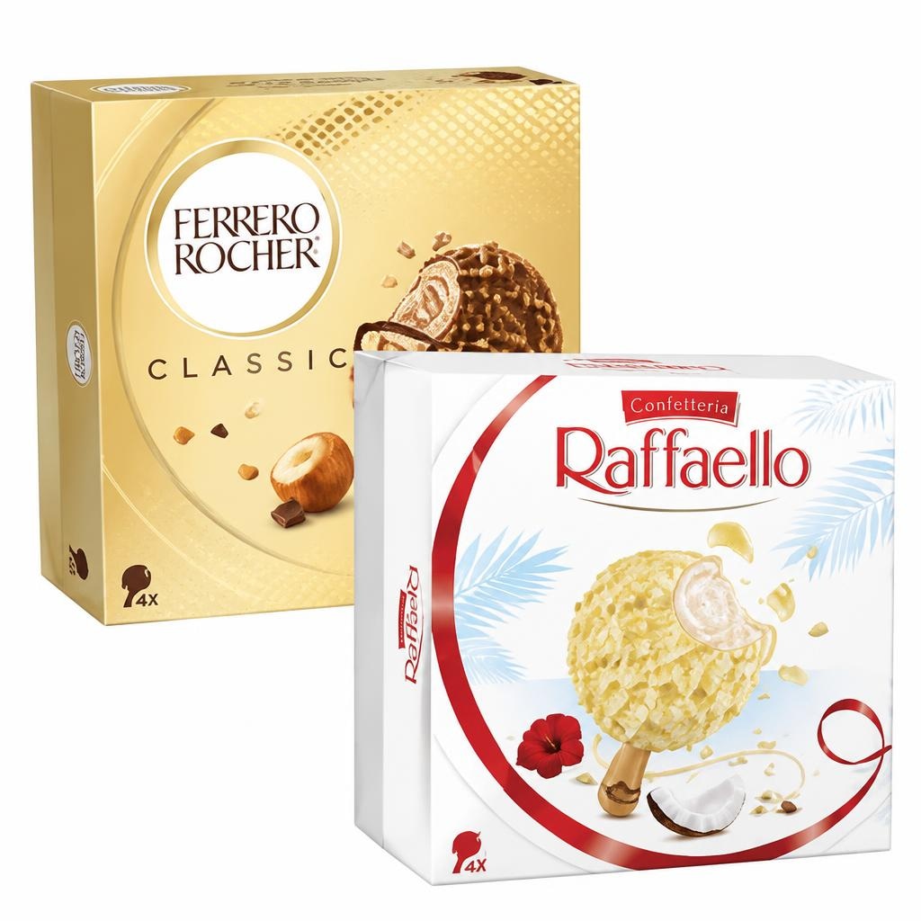Ferrero Rocher classic/Raffaello sladoled 4x70 ml Akcija u trgovini Pivac