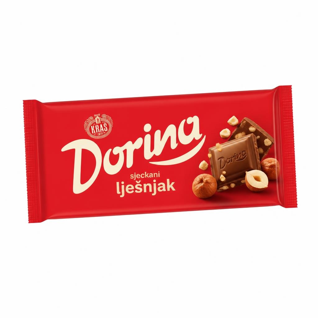 Dorina keks, sjeckani lješnjak čokolada 80 g - Akcija u trgovini Bakmaz