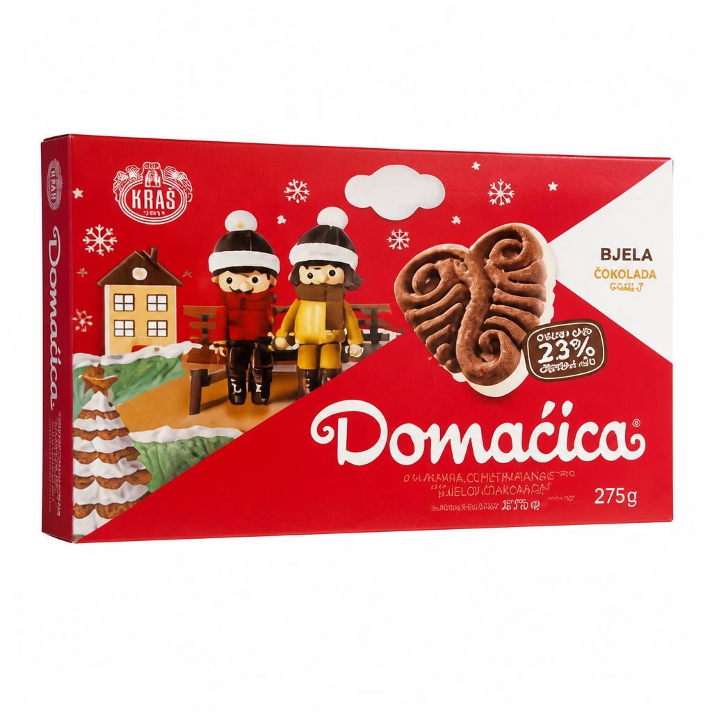 Kraš Domaćica tamna cimet naranča s bijelom čokoladom 275 g Akcija u trgovini Žabac