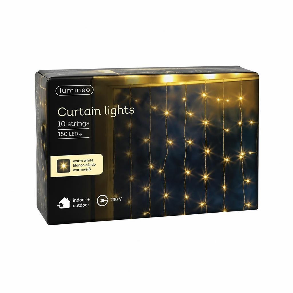 Lumineo Božićna LED zavjesa 160 LED, 2x1 m Akcija u trgovini Plodine