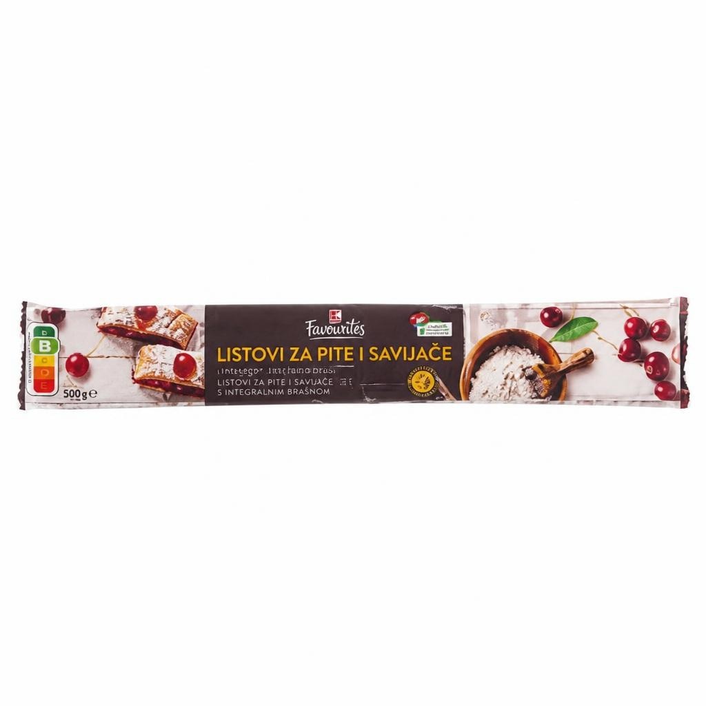 Favourites listovi za pite i savijače integralno brašno 500 g K-Favourites Akcija u trgovini Kaufland