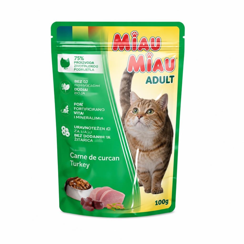 Miau Hrana za mačke 100 g - Akcija u trgovini Boso