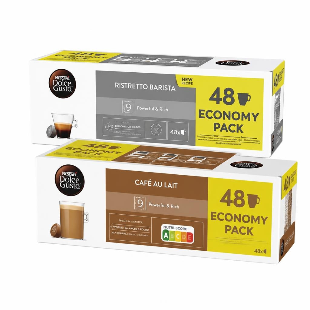 Kapsule za kavu Nescafe Dolce Gusto Barista 3 x 104 g, Intenso 3 x 128 g, Cafe au latte 3 x 160 g, ili Cortado 3 x 100,8 g - Akcija u trgovini Spar