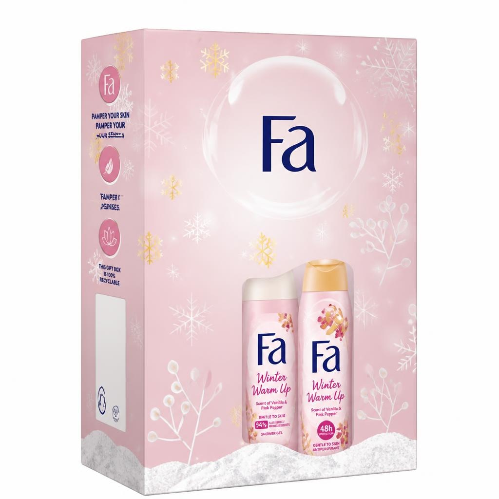 Fa Winter Warm Up Set gel za tuširanje, 400ml + dezodorans, 150ml Akcija u trgovini Konzum