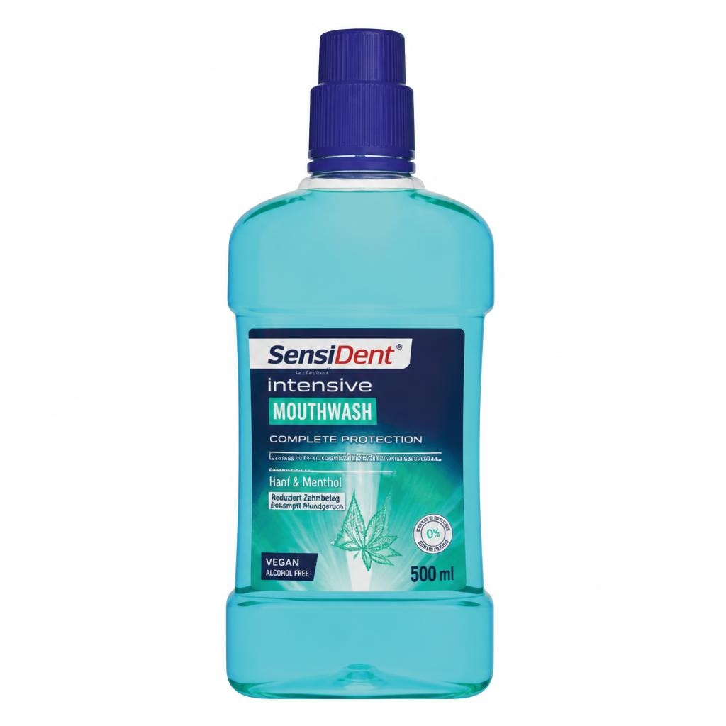 SensiDent Intensive ili Hanf & Menthol vodica za ispiranje usta 500 ml Akcija u trgovini Mueller