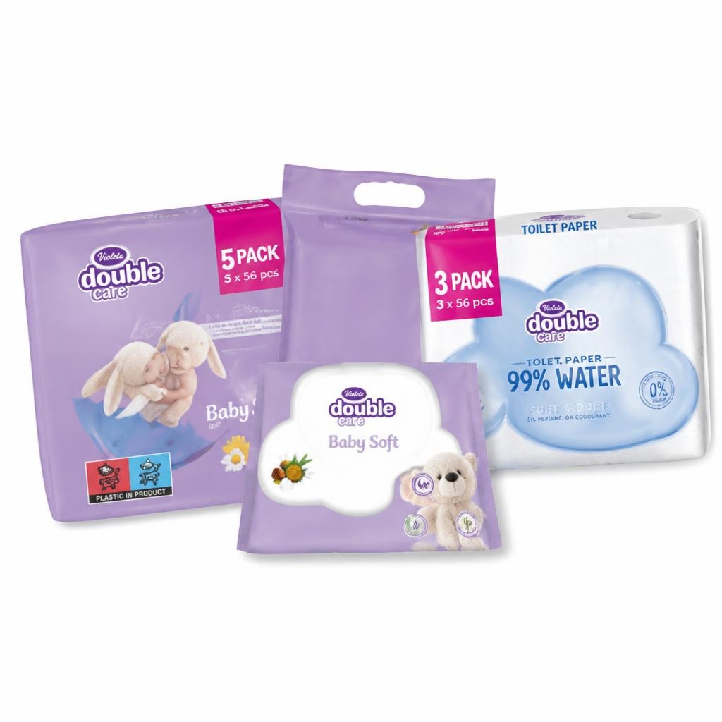 Violeta vlažne maramice ili toaletni papir multipack Akcija u trgovini Spar