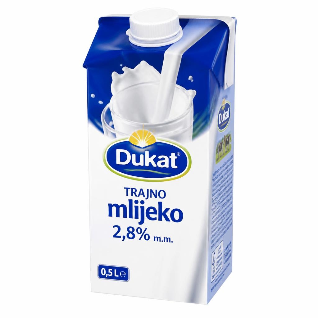 Dukat trajno mlijeko 0,5 l Akcija u trgovini Bakmaz