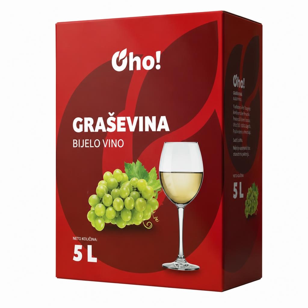 Oho! Vino Graševina 5 L Akcija u trgovini Plodine