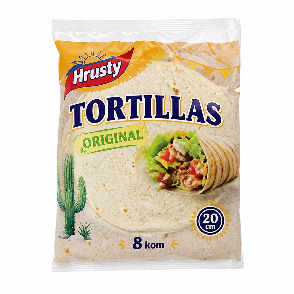 Hrusty tortilla pšenična 320g-370g Akcija u trgovini Konzum