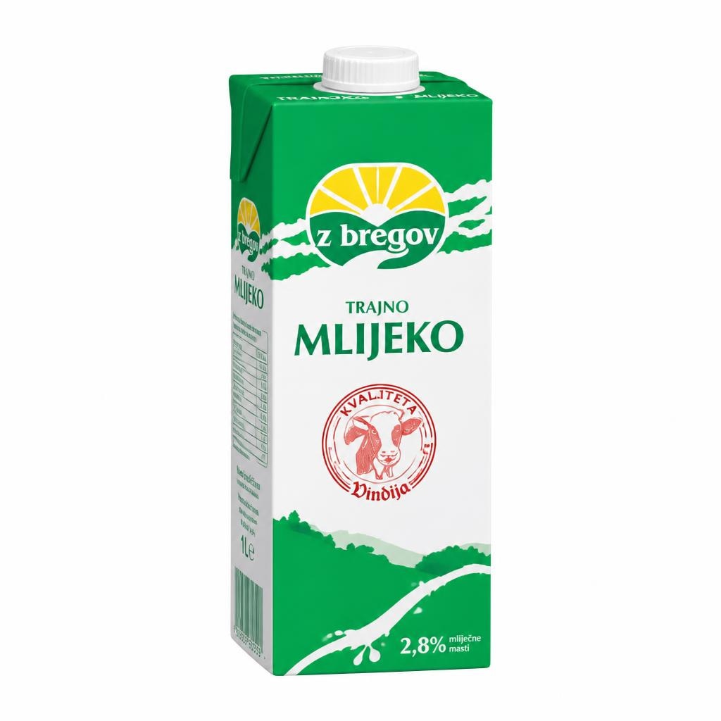 Trajno mlijeko 1 l z bregov Akcija u trgovini KTC