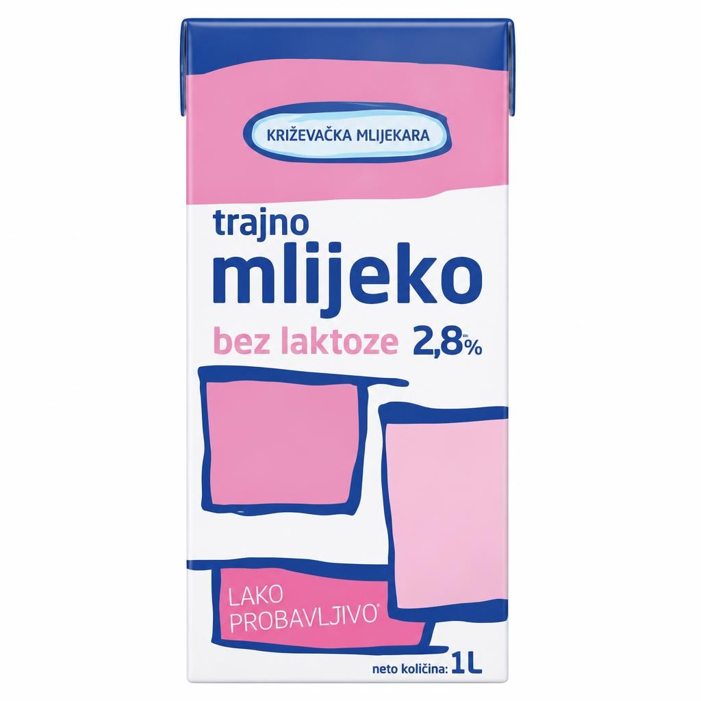 Križevačka mljekara trajno mlijeko bez laktoze 1 L - Akcija u trgovini Lidl