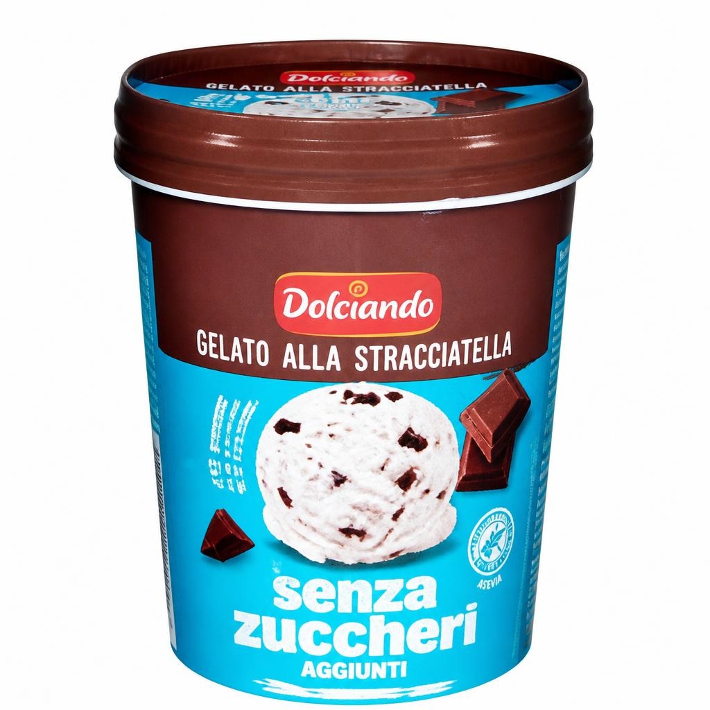 Sladoled stracciatella bez dodatnog šećera 250 g Dolciando Akcija u trgovini Eurospin