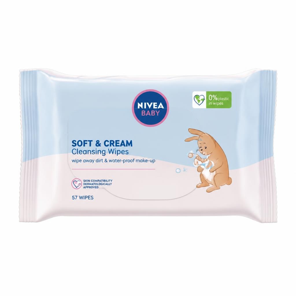 Nivea dječje vlažne maramice Soft&Cream 57 komada Akcija u trgovini Plodine