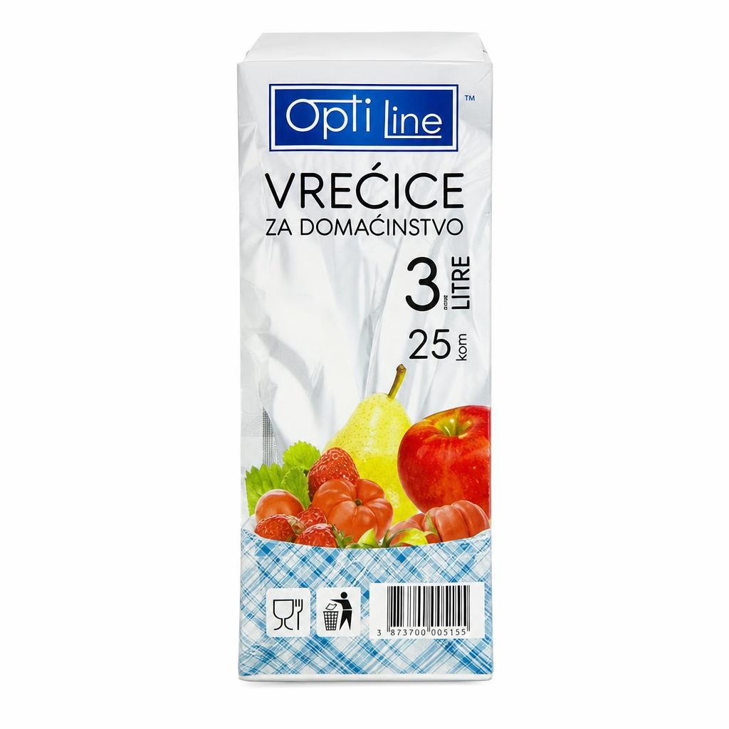 Optiline Vrećice za domaćinstvo 3l 25/1 - Akcija u trgovini Pivac