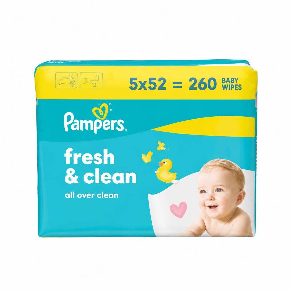 Pampers dječje vlažne maramice 5 x 52 kom Akcija u trgovini KTC